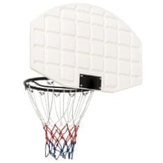 Vidaxl Basketbalová doska biela 71x45x2 cm polyetén