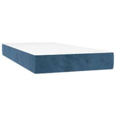 Petromila vidaXL Boxspring posteľ s matracom a LED, tmavomodrá 120x190 cm, zamat