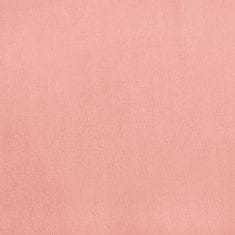Vidaxl Matrac s taštičkovými pružinami ružový 160x200x20 cm zamat