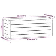 Vidaxl Úložný box medovo-hnedý 89x36,5x33 cm masívna borovica