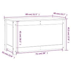 Vidaxl Úložný box 80x40x45,5 cm masívna borovica