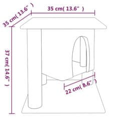 Vidaxl Škrabadlo pre mačky so sisalovými stĺpikmi krémové 37 cm