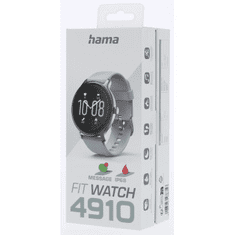 HAMA Fit Watch 4910, športové hodinky, pulz, oxymeter, kalórie, vodeodolné, šedé