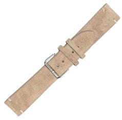 RhinoTech univerzálny remienok Genuine Suede Leather Quick Release 18 mm RTPS-008-BE, béžová