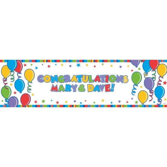 Amscan Personalizovaný narodeninový nápis 165x51cm