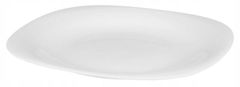 Galicja Štvorcový plytký dezertný tanier biely 21,5 cm