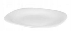 Galicja Štvorcový plytký tanier biely 28 cm Quadro