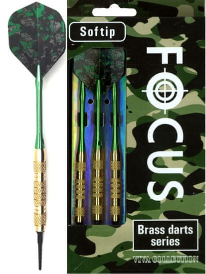 POWERDART Šipky POWERDART FOCUS-GREEN 17 gramov