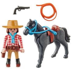 Playmobil Westernová jazdkyňa , Jazdecký dvor, 10 dielikov, 70602