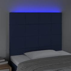 shumee Čelo postele s LED čierne 100x5x118/128 cm umelá koža