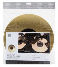 Santex Prestieranie na stôl Vinylová platňa zlatá 34cm 6ks