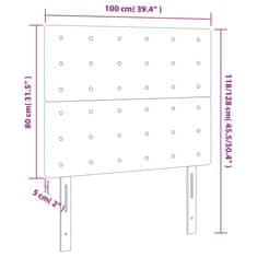 Vidaxl Čelo postele sivé 100x5x118/128 cm umelá koža