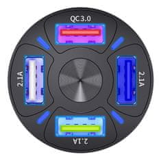 Northix Nabíjačka do auta - 4 USB porty 