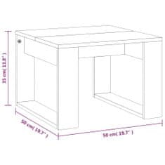 Vidaxl Príručný stolík dymový dub 50x50x35 cm spracované drevo