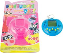 WOWO Modrá Elektronická Hračka Tamagotchi s 49 Funkciami v 1