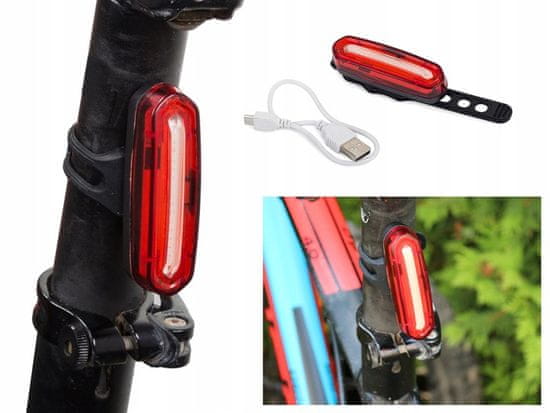 Verk 14233 LED COB zadné svetlo na bicykel