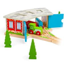 Bigjigs Rail Trojité depo s bránou