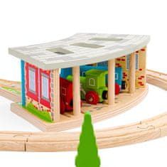 Bigjigs Rail Trojité depo s bránou