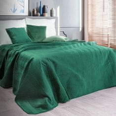 Eurofirany Prehoz na posteľ Sophia 230x260 cm Tmavo zelená