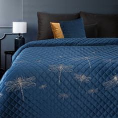 Eurofirany Prehoz na posteľ Lori 220x240 cm námornícka modrá