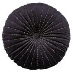 Eurofirany Zamatová obliečka na vankúš 39 (Fi) 40 cm čierna