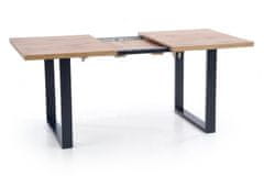 Halmar Jedálenský stôl Venom 160-210 cm, dub wotan / čierna