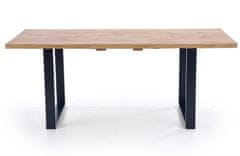Halmar Jedálenský stôl Venom 160-210 cm, dub wotan / čierna
