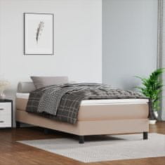 shumee Boxspring posteľ s matracom kapučínová 80x200 cm umelá koža