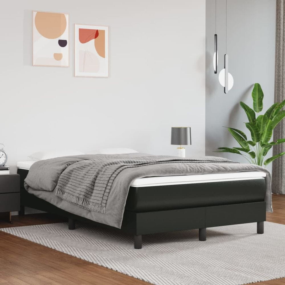 Petromila vidaXL Rám na boxspring posteľ, čierny 120x200 cm, umelá koža