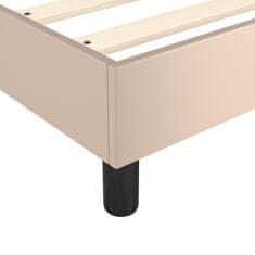 shumee Boxspring posteľ s matracom kapučínová 90x200 cm umelá koža