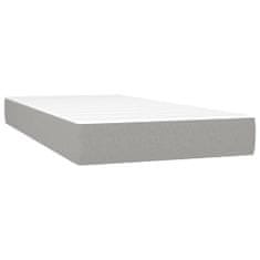 shumee Boxspring posteľ s matracom bledosivý 100x200 cm látka