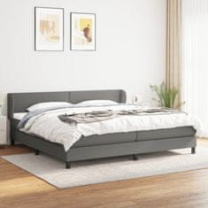 shumee Boxspring posteľ s matracom tmavosivá 200x200 cm látka