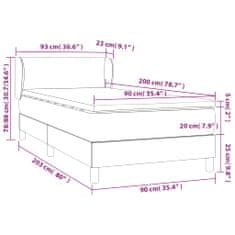 Petromila vidaXL Boxspring posteľ s matracom čierna 90x200 cm umelá koža