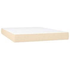 Petromila vidaXL Boxspring posteľ s matracom krémový 140x190 cm látka