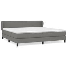 shumee Boxspring posteľ s matracom tmavosivá 200x200 cm látka