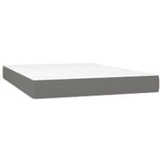 shumee Boxspring posteľ s matracom tmavosivá 140x200 cm látka