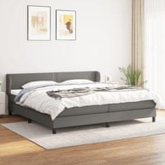 shumee Boxspring posteľ s matracom tmavosivá 200x200 cm látka