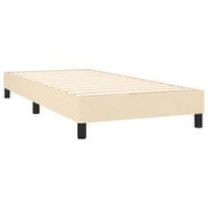 Vidaxl Posteľný rám boxspring s matracom krémový 90x190 cm látka