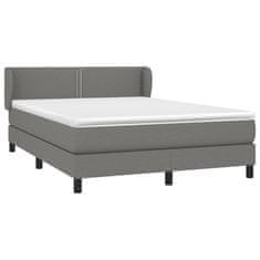 Petromila vidaXL Boxspring posteľ s matracom tmavosivá 140x190 cm látka