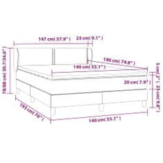 Petromila vidaXL Boxspring posteľ s matracom krémový 140x190 cm látka