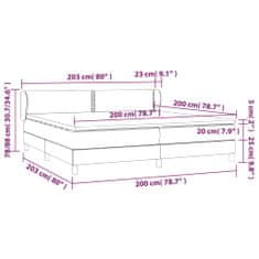 Petromila vidaXL Boxspring posteľ s matracom krémová 200x200 cm látka