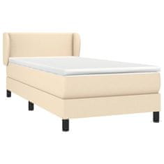 Petromila vidaXL Boxspring posteľ s matracom krémová 100x200 cm látka