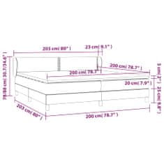 Petromila vidaXL Boxspring posteľ s matracom tmavohnedá 200x200 cm látka