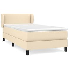 Petromila vidaXL Boxspring posteľ s matracom krémová 100x200 cm látka