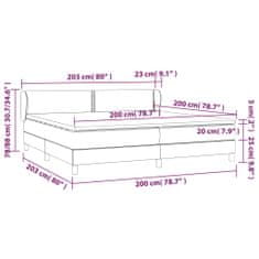 Petromila vidaXL Boxspring posteľ s matracom čierna 200x200 cm látka