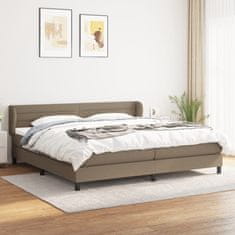 shumee Boxspring posteľ s matracom sivohnedý 200x200 cm látka