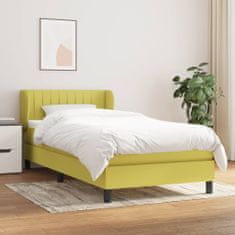 Petromila vidaXL Boxspring posteľ s matracom zelená 100x200 cm látka