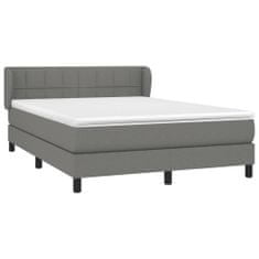 Petromila vidaXL Boxspring posteľ s matracom tmavosivá 140x200 cm látka