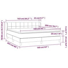 Petromila vidaXL Boxspring posteľ s matracom svetlosivá 100x200 cm látka