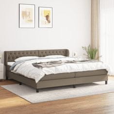 shumee Boxspring posteľ s matracom sivohnedý 200x200 cm látka